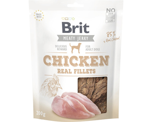 Maškrta pre psov Brit Care Jerky Chicken Fillets 200 g