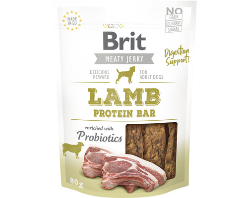 Maškrta pre psov Brit Care Jerky Lamb Protein Bar 80 g
