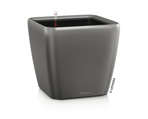 Štvorcový kvetináč s ukazovateľom hladiny vody