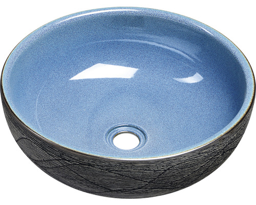 Keramické umývadlo Sapho Priori 41x15 cm modré/sivé PI020