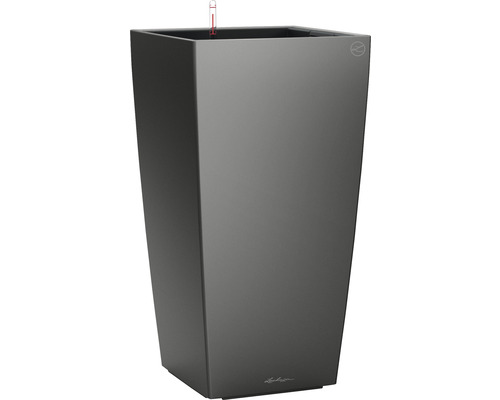 Vysoký sivý kvetináč so zavlažovacím systémom