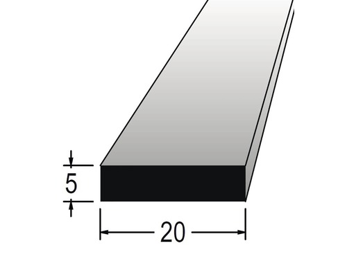 Hranol obdĺžnikový 5 x 20 x 900 mm dub