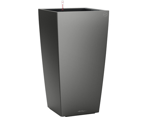 Vysoký sivý kvetináč so zavlažovacím systémom