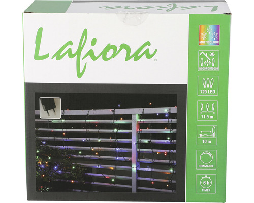 Balenie svetelnej reťaze so 720 LED svetlami pre vnútorné aj vonkajšie použitie, stmievateľná, funkcia časovača, prívodný kábel s dĺžkou približne 72 metrov