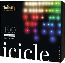 Svetelná reťaz Twinkly Icicle so 190 RGBW LED, špeciálna edícia, balenie produktu
