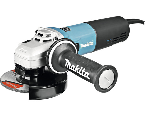 Uhlová brúska Makita 9565CVR Makita 9565CVR s elektronicky nastaviteľnými otáčkami Uhlová brúska Makita s brúsnym kotúčom a prídavnou rukoväťou