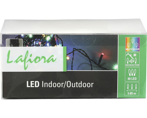 LED svetelná reťaz pre vnútorné a vonkajšie použitie, 40 LED, dĺžka 5,85 metra