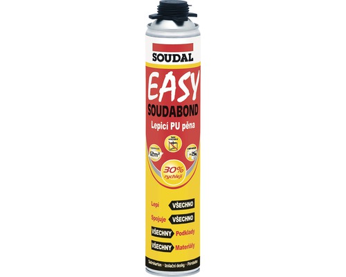Lepiaca pištoľová pena Soudal Soudabond Easy 750 ml Soudal Easy Soudabond lepiaca PU pena dóza