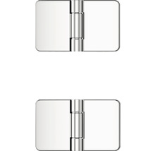 Dva kovové závesy dverí