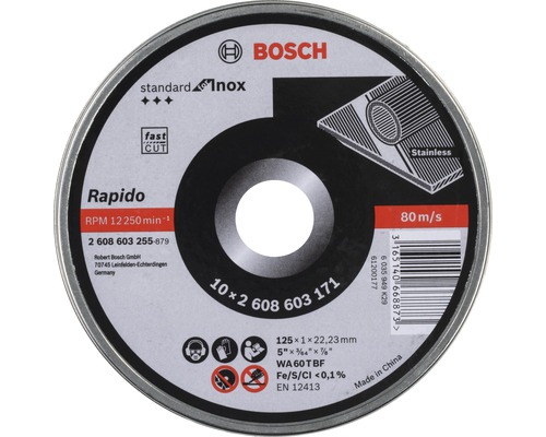 Rezacie kotúče Bosch 125x22,23 mm 1mm Inox