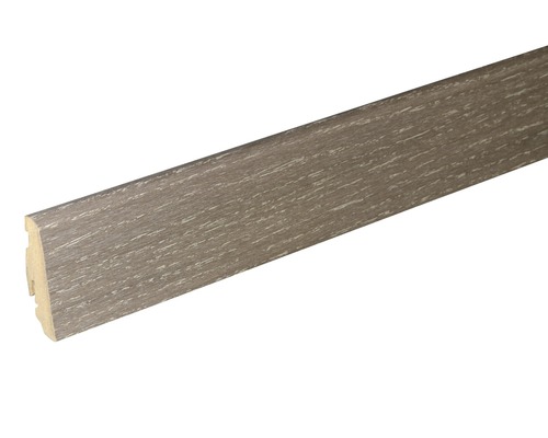 Soklová lišta Skandor dub matne sivý SU60L 19x58x2400 mm Drevená podlahová lišta