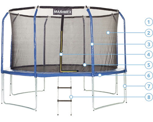 Trampolína Marimex s ochrannou sieťou a rebríkom