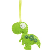 Plstený dinosauří prívesok s pásikom