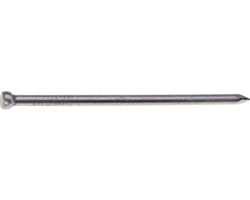 Kolársky klinec 1,2x25 bez povrchovej úpravy 1 kg Jeden oceľový klinec s hlavou a hrotom.