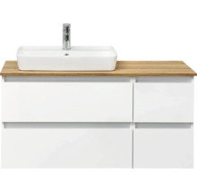 Kúpeľňová skrinka pod umývadlo Pelipal Quickset 360 lesklá biela 110 x 53 x 49 cm-thumb-1