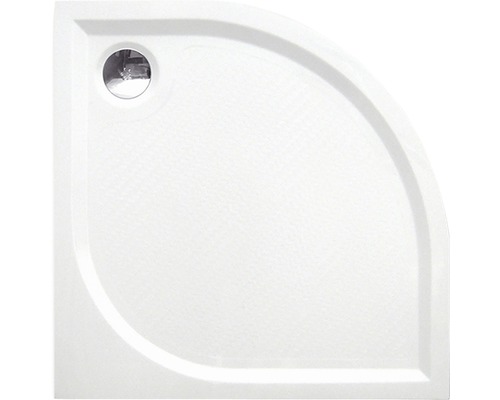 Sprchová vanička z liateho mramoru Helena štvrťkruhová 80x80x3 cm R550 biela