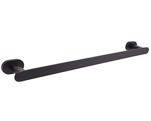 Čierny držiak na uteráky na montáž na stenu