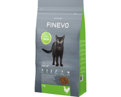 Granule pre mačky FINEVO Adult Cat kuracie 2 kg-0