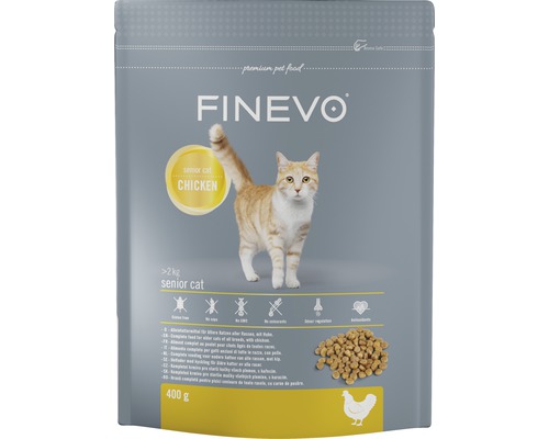 Granule pre mačky Finevo Senior Cat kuracie 400 g