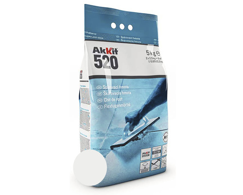Škárovacia hmota AKKIT 520 biela 5 kg Akkit 520 Škáracia hmota, 5 kilogramové balenie