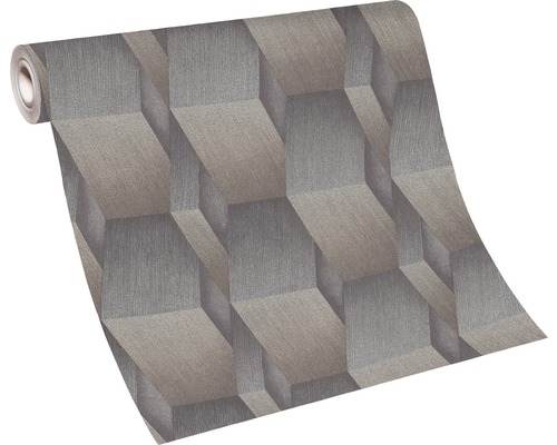 Rolka tapety s geometrickým kockovaným vzorom