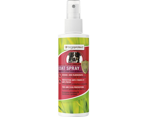 Prípravok pre psov Bogaprotect Coat Spray antiparazitný 100 ml Bogaprotect sprej na srsť pre psov na ochranu proti kliešťom a blchám
