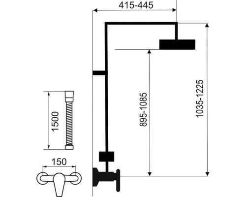 Sprchový systém Novaservis ECO s termostatickou batériou SETECO/TER,0