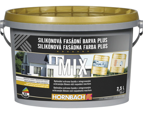 HORNBACH MIX Silikónová fasádna farba Plus 2,5l báza A na miešanie-0