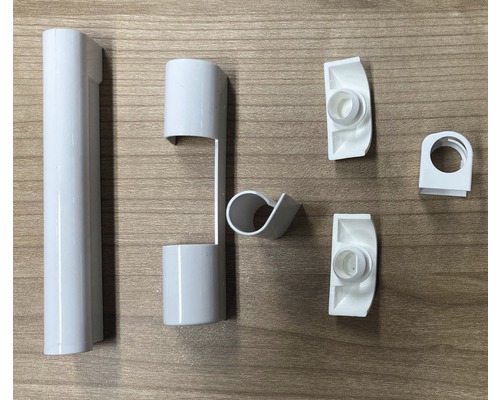 Plastové diely pre sanitárny inštalačný projekt