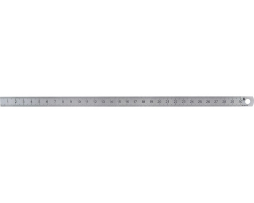 Kovové pravítko s dĺžkou 30 centimetrov