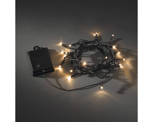 Svetelná reťaz Konstsmide na batérie 40 LED 3,9 m jantárové svetlo-0