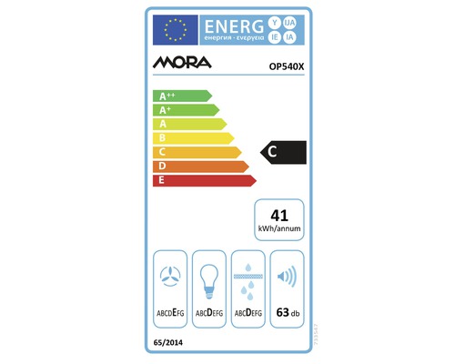 Energetický štítok Mora OP540X