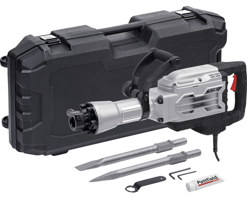 Búracie kladivo s kufrom, sekáčmi, náradím a mazivom