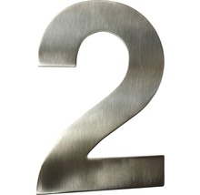 Domové číslo "2" nerezová oceľ 15 cm-thumb-0