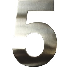 Domové číslo "5" nerezová oceľ 15 cm-thumb-0