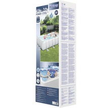 Nadzemný bazén sivý Bestway Power Steel™ 404 x 201 x 100 cm set s pieskovou filtráciou, ChemConnect dávkovačom a rebríkom