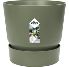 Kvetináč s miskou plastový elho greenville Ø 30 x 28 cm zelený