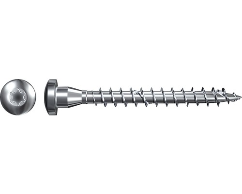 Vrut do dreva Fischer polguľatá hlava TX 5x40 mm, 200 ks Skrutky do dreva s šošovkovou hlavou a pohonom Torx