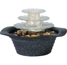 Stolová fontána s tromi úrovňami a kameňmi
