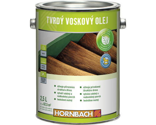 Tvrdý voskový olej Hornbach 2,5 l ekologicky šetrné