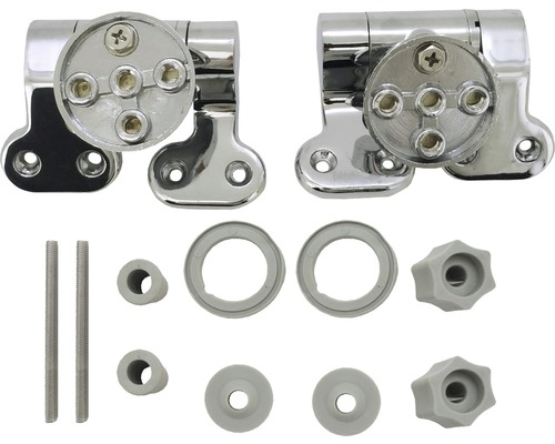 Upevnenie WC sedadla z kovu a plastu