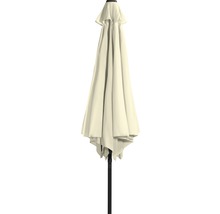 Zatvorený záhradný slnečník s čiernym rámom