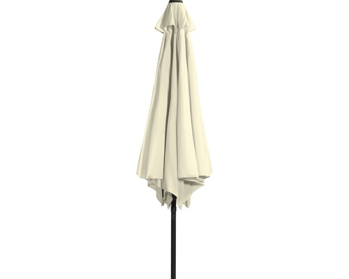 Zatvorený záhradný slnečník s čiernym rámom