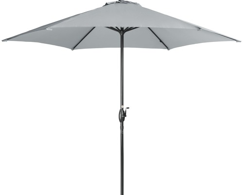 Otvorený okrúhly slnečník s kľukovým mechanizmom