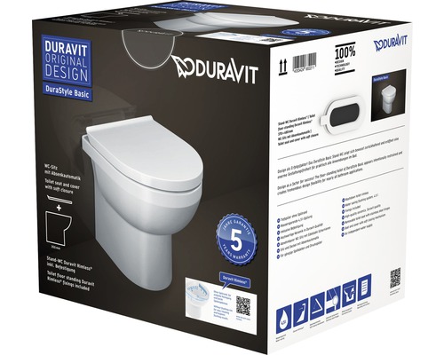 Duravit DuraStyle Basic stojace WC v balení