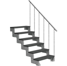 Vonkajšie schodisko so šiestimi schodmi a zábradlím