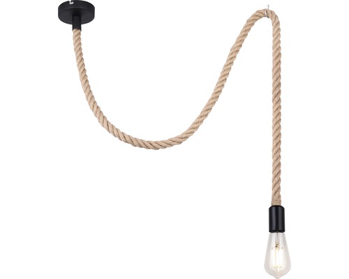 Závesné svietidlo s lanom a žiarovkou