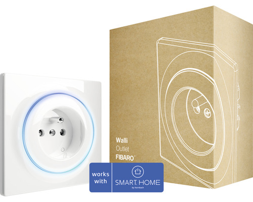 Smart zásuvka Fibaro Walli typu E na ovládanie elektrických zariadení FIBEFGWOE-011 - kompatibilná so SMART HOME by hornbach