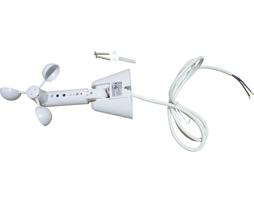 Senzor vetra s káblom, skrutkami a hmoždinkou