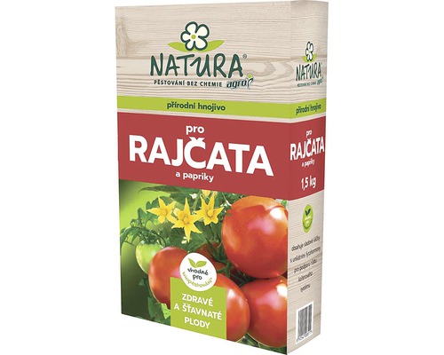 Prírodné hnojivo pre paradajky a papriky NATURA 1,5 kg Balenie hnojiva Natura pre paradajky a papriky